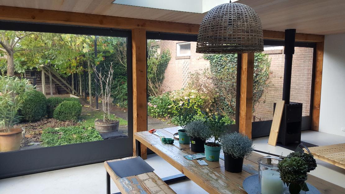 VandiLux verandazeil gezien vanuit de binnenzijde